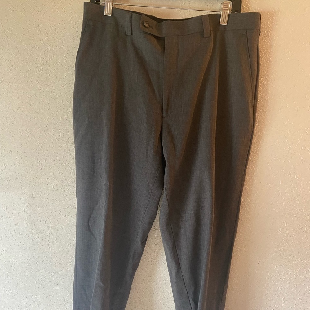 Men’s size 34 waist by 30 length Calvin Klein dress pants gray P1